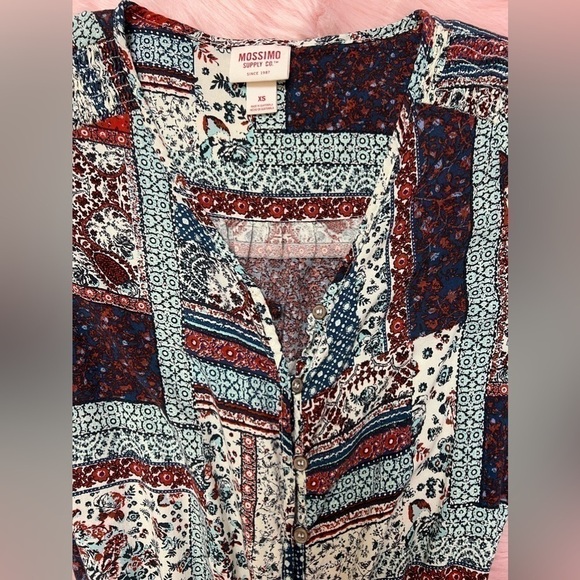 Mossimo Patchwork Print Cute Romper, w/Ruffled Hem. Sz XS - Picture 8 of 8